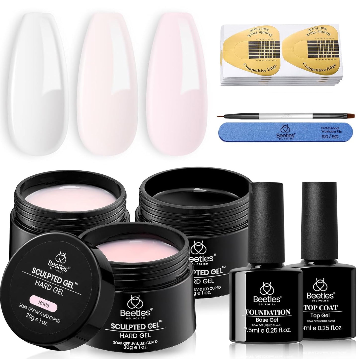 Beetles Hard Gel Trio in Clear, Nude and Pink – A Simple, Intentional Nail Kit for the Modern Minimalist