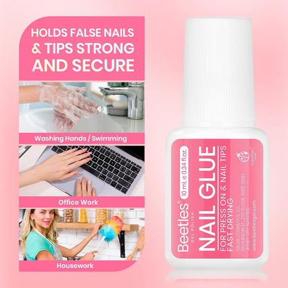 Beetles Nail Bond Brush – Wind-Down Pampering Staple for Long-Lasting Press-On and Acrylic Nails