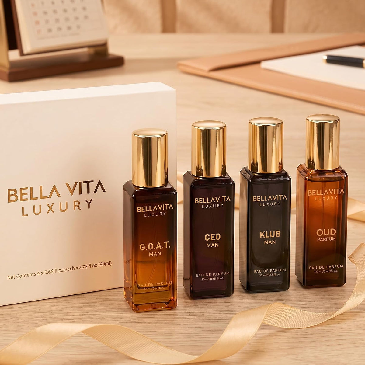 BellaVita Connoisseur's Fragrance Library for Men – Four 20ml Luxury EDPs Curated by Master Perfumers at an Accessible Price