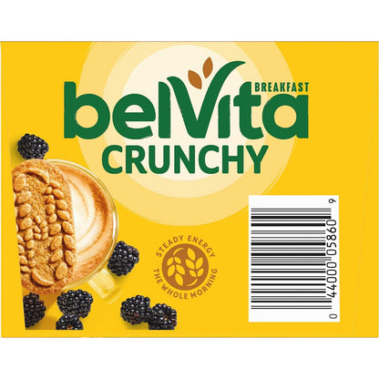 belVita Blueberry Breakfast Biscuits – 4+ Hour Focus Fuel for Remote Work and Study Mornings, 8 Packs