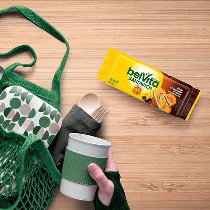 belVita Breakfast Biscuit Sandwiches – Clean-Label Morning Treat for Busy School-Day Routines, 12-Pack