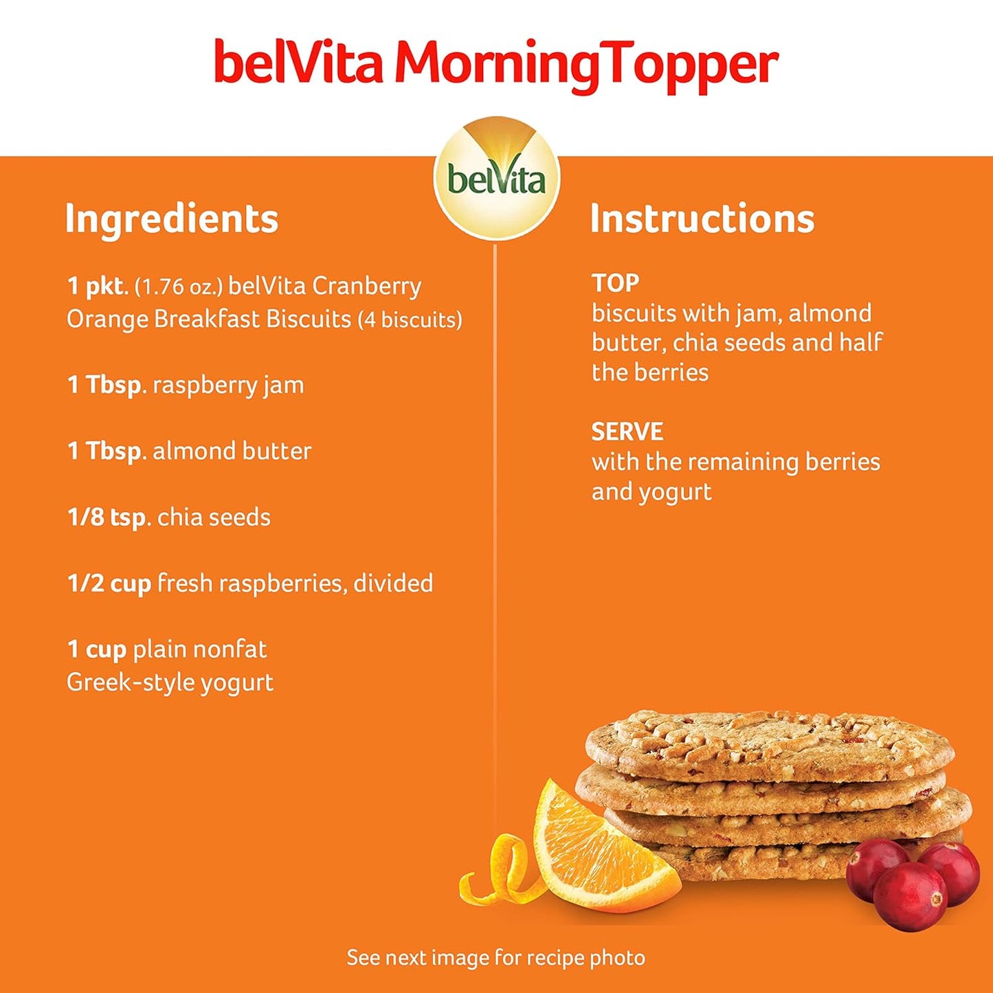 belVita Cranberry Orange Breakfast Biscuits – Less-Waste Bulk Box for Intentional Grocery Shopping, 14.08 oz Value Pack