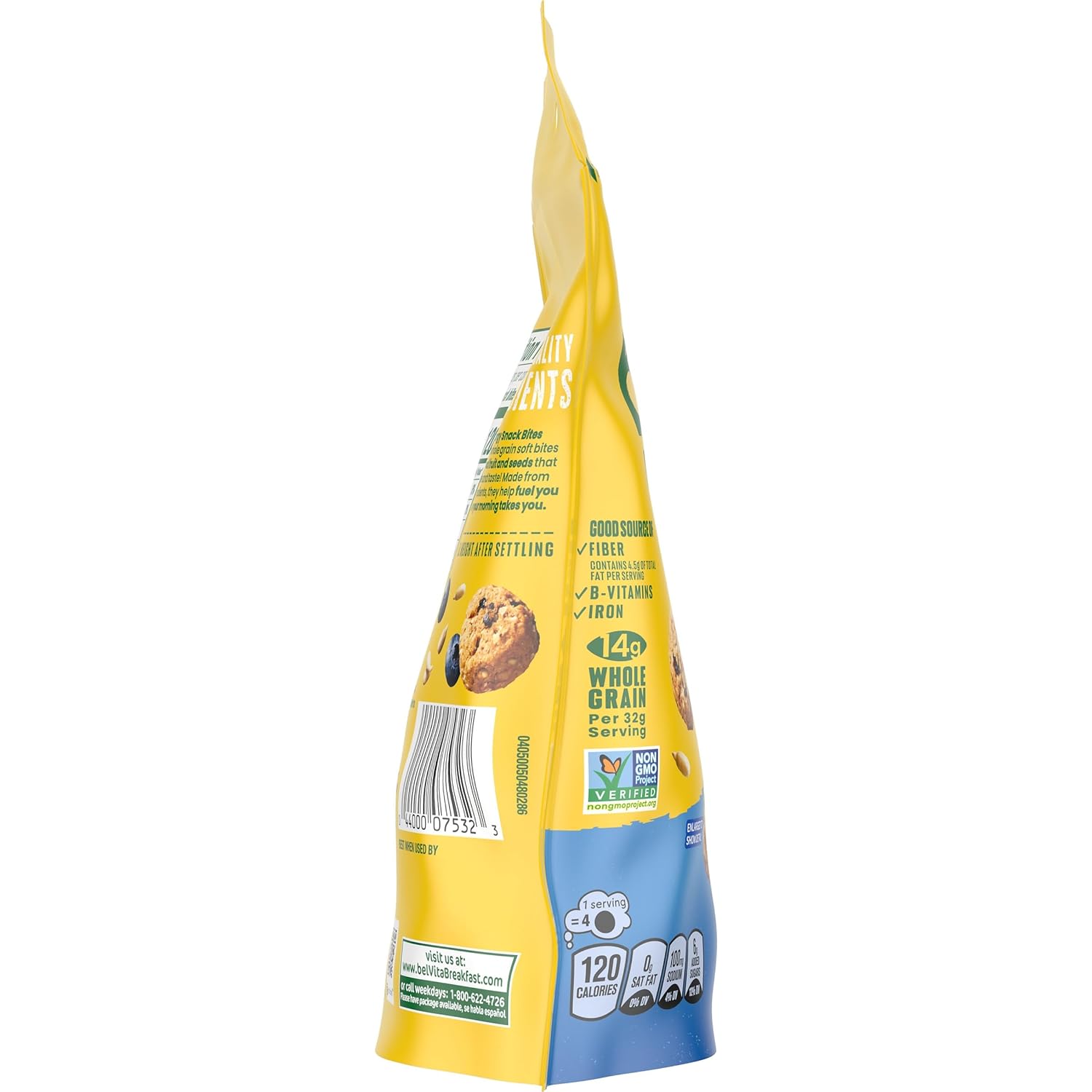 belVita Energy Bites Blueberry Sunflower Seed – Whole Grain Snack for Workout Bag Nutrition