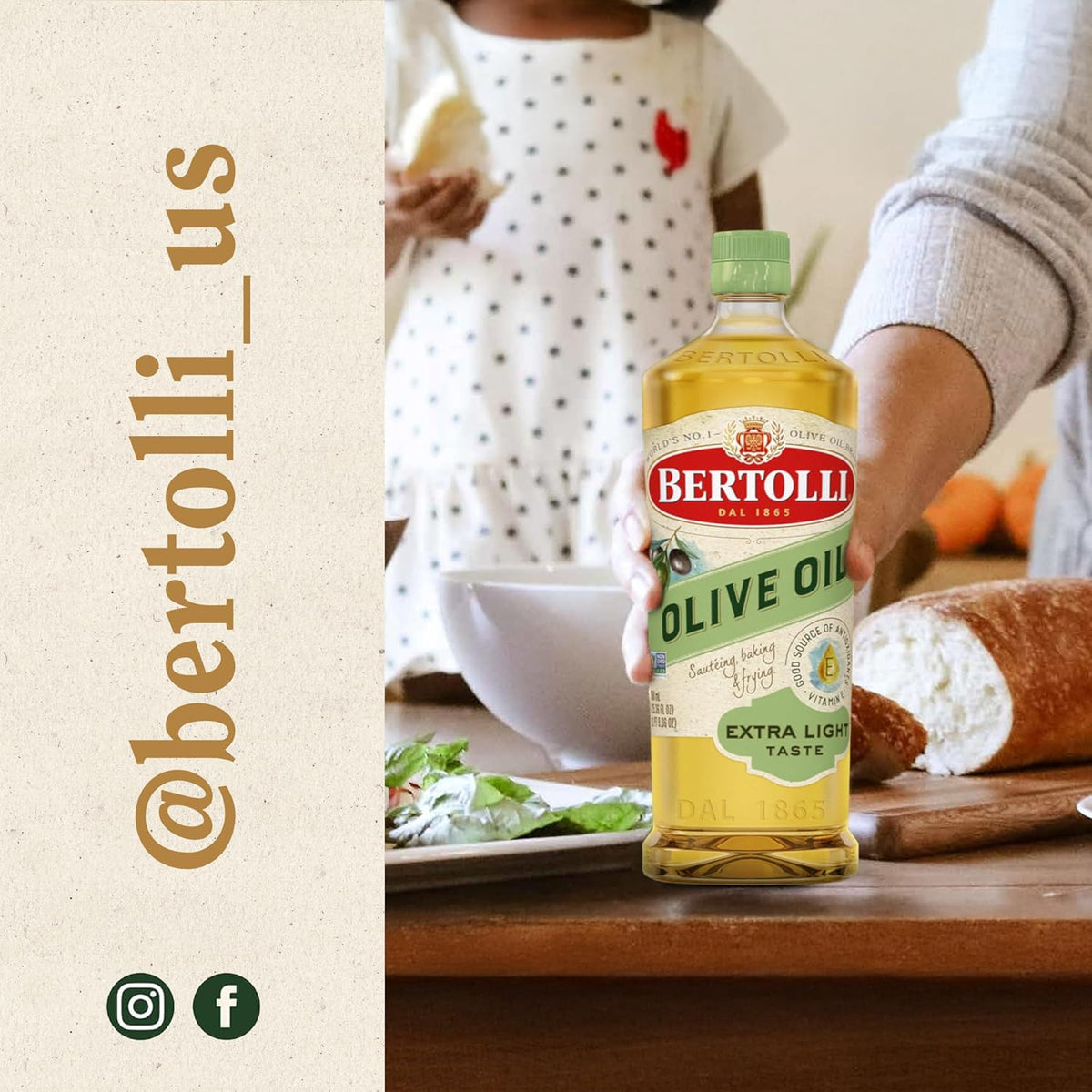 Bertolli Extra Light Tasting Olive Oil – Non-Burning Neutral Oil for Everyday Frying