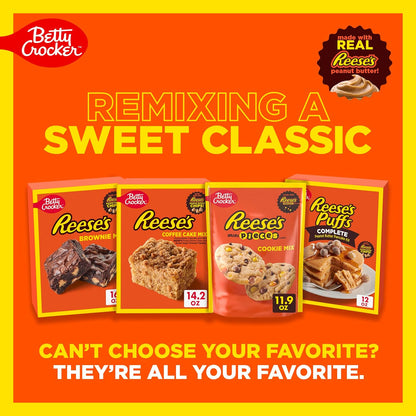 Betty Crocker REESE'S Brownie Chips Mix with REESE'S – Cozy Holiday Food Gift for Neighbors Teachers and Friends
