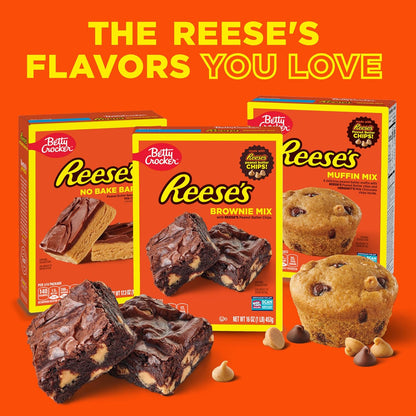Betty Crocker REESE'S Peanut Butter No-Bake Bars – Fast Coworker Appreciation Dessert for Shared Office Kitchen, 17.3 oz