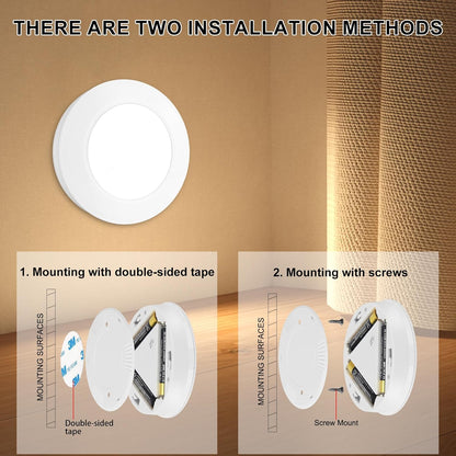 BIGMONAT LED Puck Light – Less-Is-More Cabinet and Shelf Lighting with 3000K Soft Output, No Switches or Wires