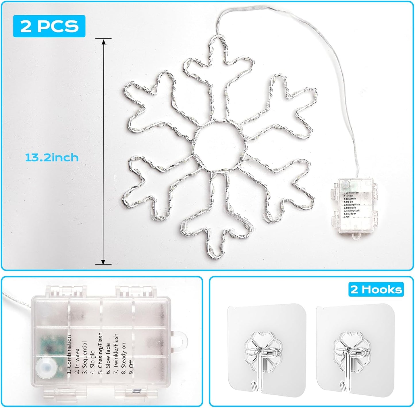 BlcTec Cordless Snowflake Lights – Driveway, Garage Party, and Tent Ambiance Solution