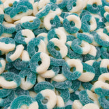 Gummy Candy Bulk BLUE RASPBERRY Rings 1 lb – Camping & Hotel Room Snack, Soft Bulk Blue Raspberry Rings
