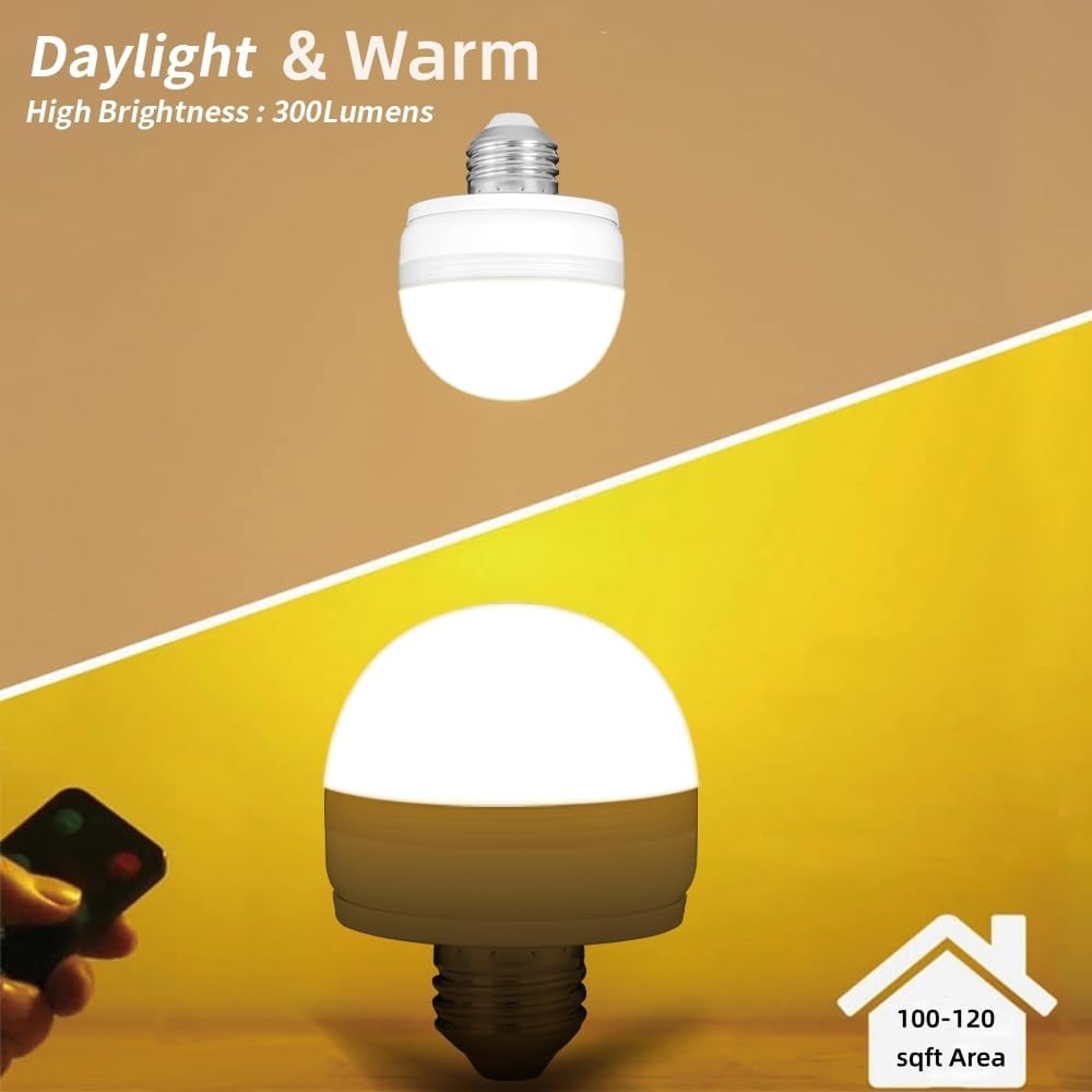 BLUEYE Battery Operated Light Bulb Housewarming Gift, Wireless LED Lamp for New Homeowners and Renters