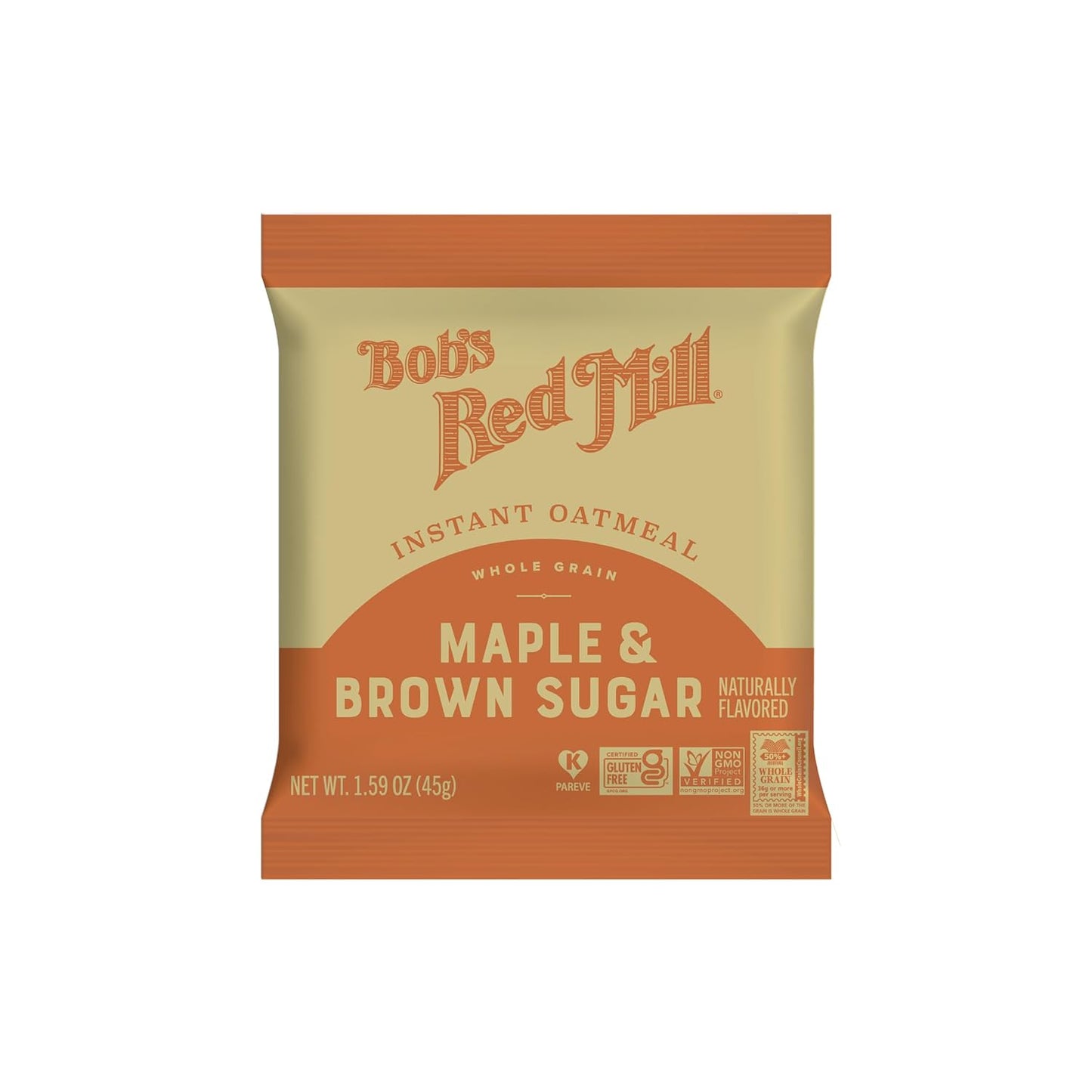 Bob's Red Mill Non-GMO Maple Brown Sugar Oatmeal – Easy Road-Trip Breakfast for Cooler-Ready Travel, 6 Packs
