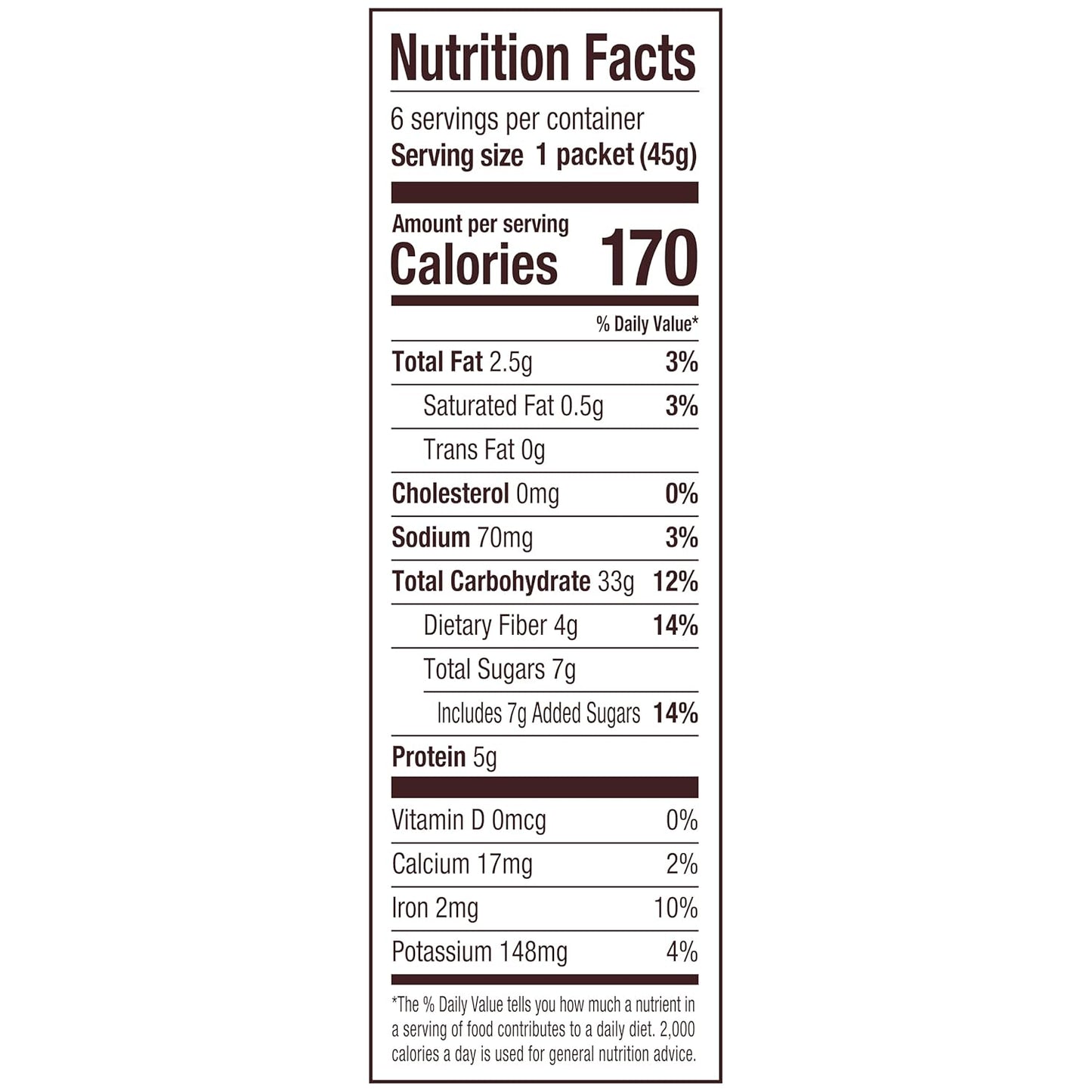Bob's Red Mill Non-GMO Maple Brown Sugar Oatmeal – Easy Road-Trip Breakfast for Cooler-Ready Travel, 6 Packs
