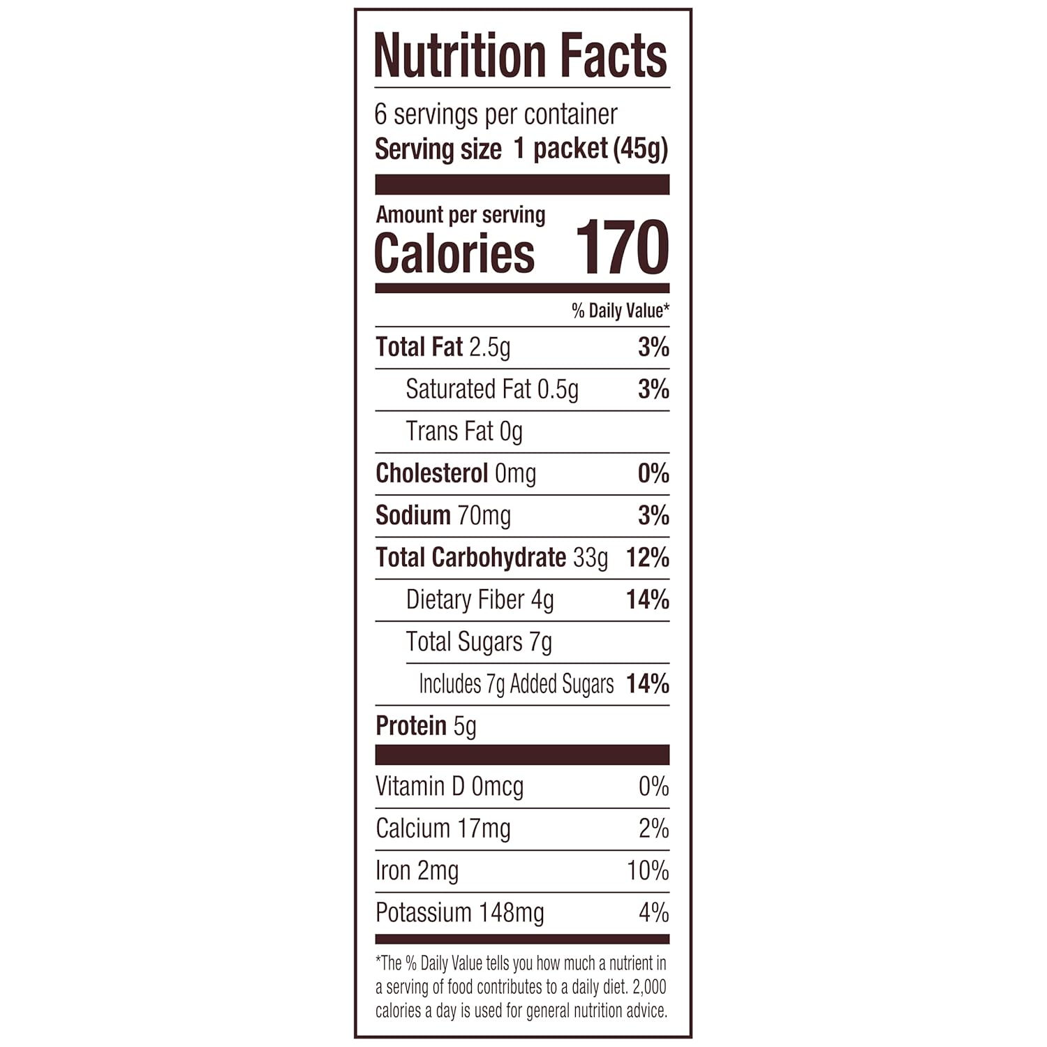 Bob's Red Mill Non-GMO Maple Brown Sugar Oatmeal – Easy Road-Trip Breakfast for Cooler-Ready Travel, 6 Packs