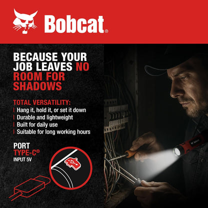 Bobcat LED Neck Reading Light – Battery-Operated Bedside Light with No Open Flame or Hot Bulbs