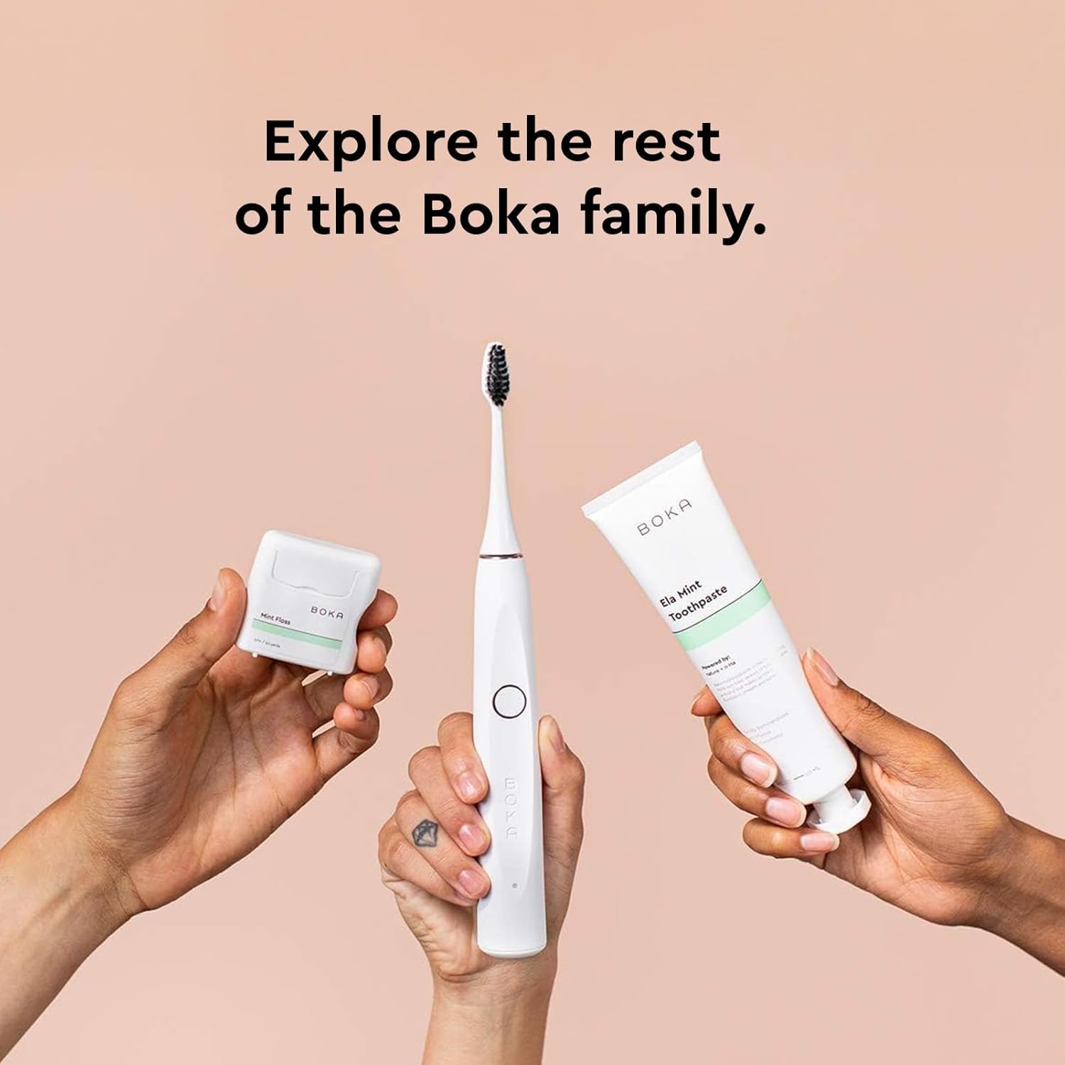 Boka Fluoride Free Toothpaste Mini Tubes – On the Go Sensitive Teeth Care for Patios Road Trips and Hotels