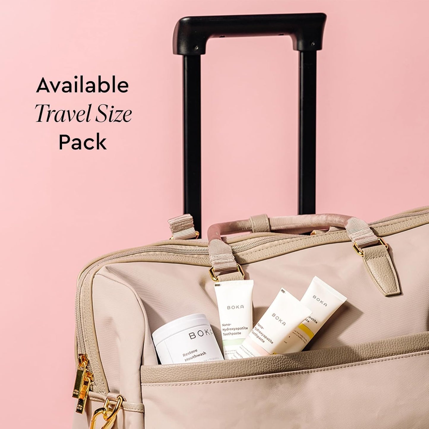 Boka Fluoride Free Toothpaste Mini Tubes – On the Go Sensitive Teeth Care for Patios Road Trips and Hotels
