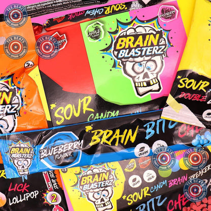 Brain Blasterz TREAT Sour Candy Variety Pack – Easter Basket Candy Gift Box for Her with Vegan & Halal Sweets
