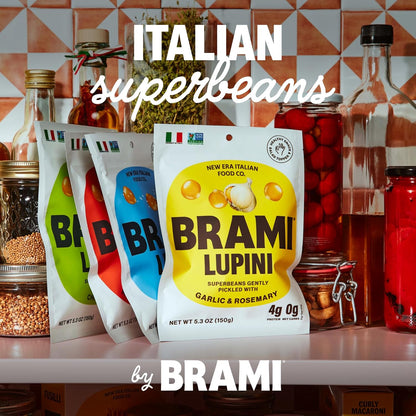 BRAMI Plant Protein Snack – Backpack Friendly Vegan Bite for Camping and Trails, Sea Salt Vinegar