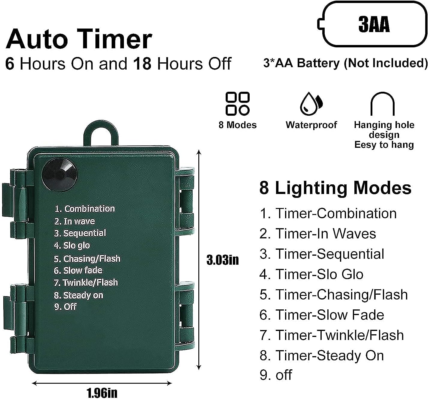 [Brand] Battery String Lights – Backyard Dinner Ambience, 8 Lighting Modes