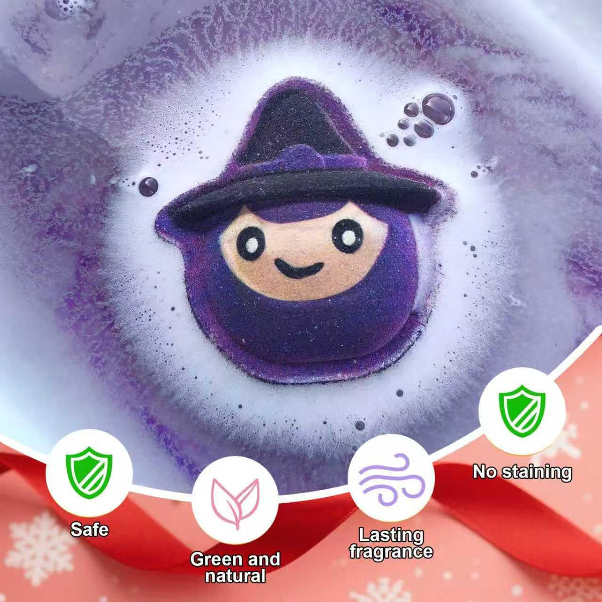 BRAND Halloween Bath Bombs – No Candy Trick or Treat Surprise for the Kids Bathtub, Spooky Shapes Inside