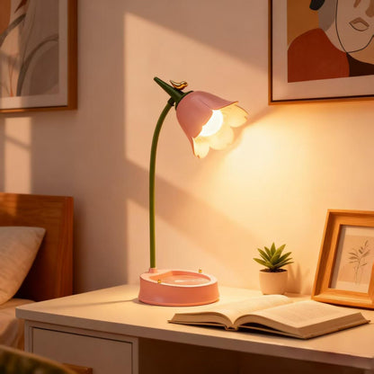 [Brand Name] Designer Reading Lamp – Floral Accent Piece for Vanity and Reading Nook Decor
