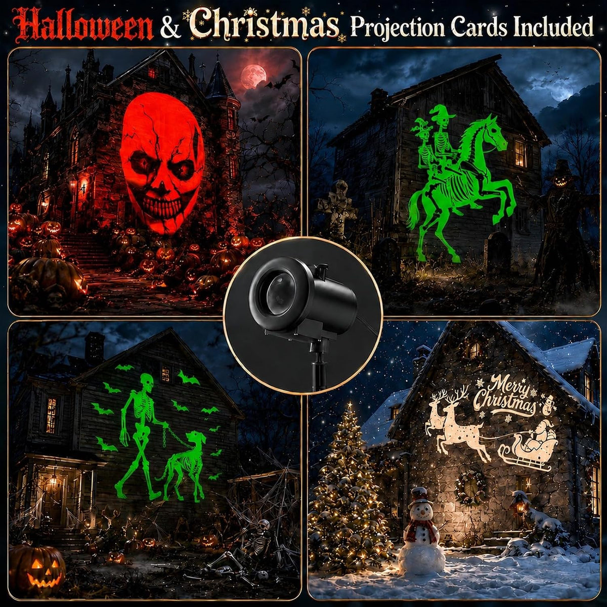[Brand Name] Parent-Approved Christmas and Halloween Lights for Family Home, Easy Stake Mount Setup