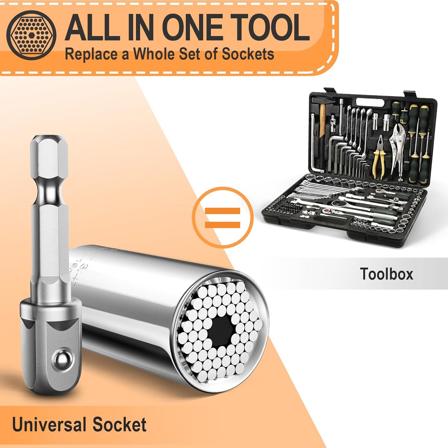 [Brand Name] Pocket Sized Adjustable Socket - Durable Chrome Finish for Camping Trailer and Outdoor Maintenance Tasks