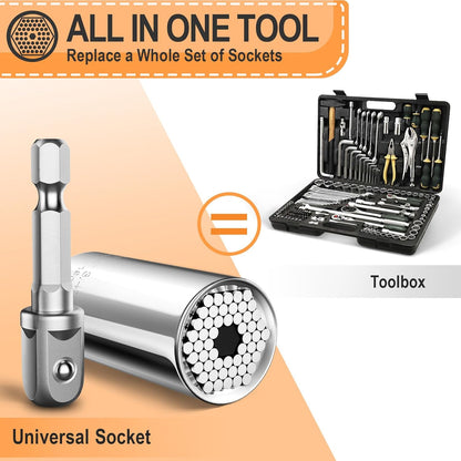 [Brand Name] Pocket Sized Adjustable Socket - Durable Chrome Finish for Camping Trailer and Outdoor Maintenance Tasks
