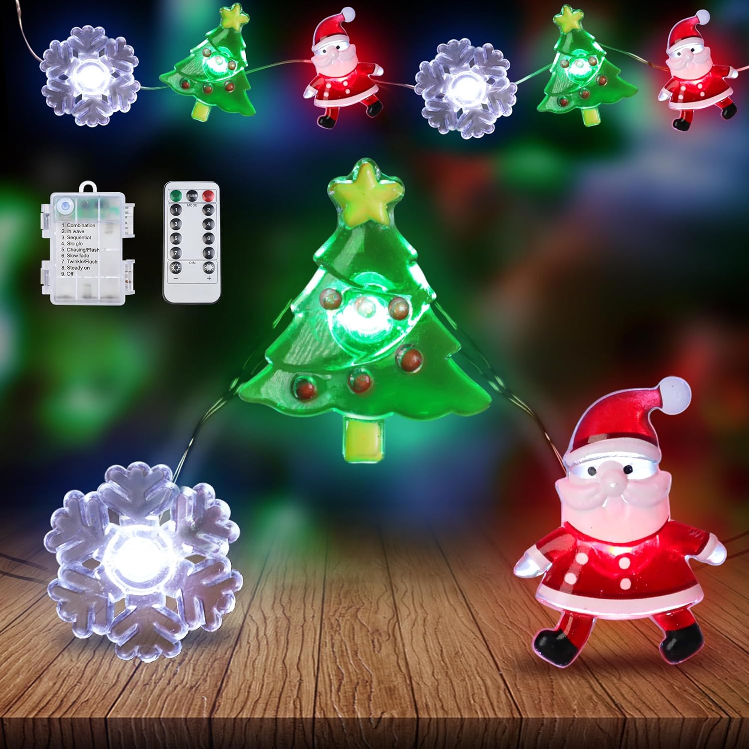 [BRAND] Timer String Lights No Flame No Smoke No Plug – Bedroom, Nursery, and Sleep-Friendly Christmas Lighting