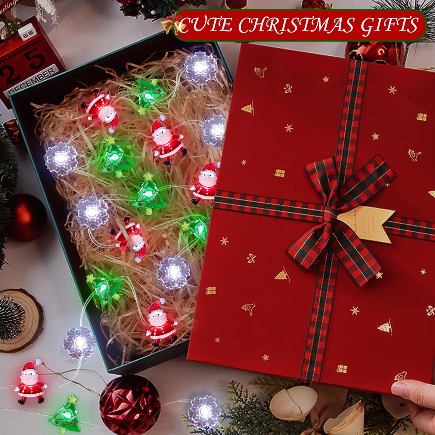 [BRAND] Timer String Lights No Flame No Smoke No Plug – Bedroom, Nursery, and Sleep-Friendly Christmas Lighting