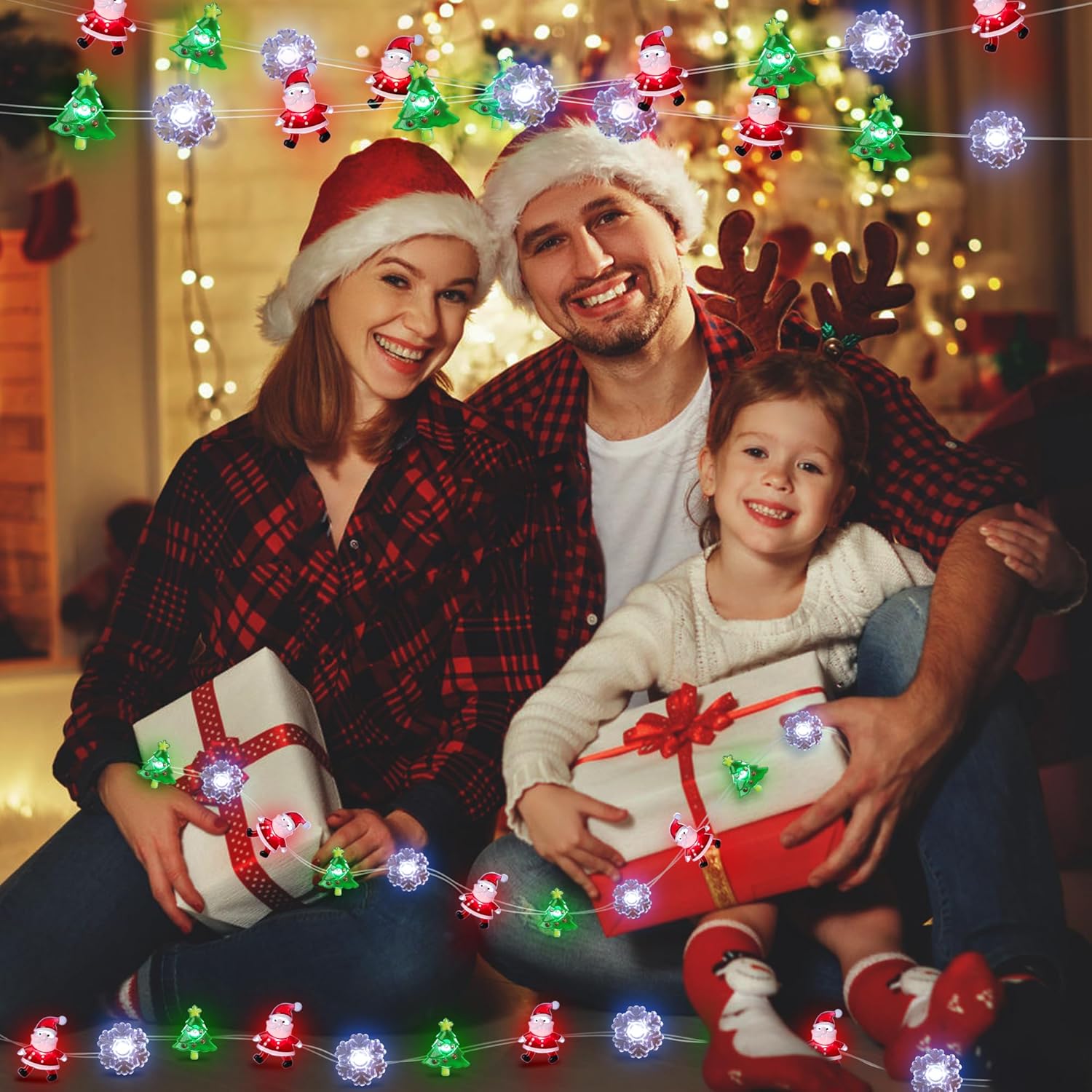 [BRAND] Timer String Lights No Flame No Smoke No Plug – Bedroom, Nursery, and Sleep-Friendly Christmas Lighting
