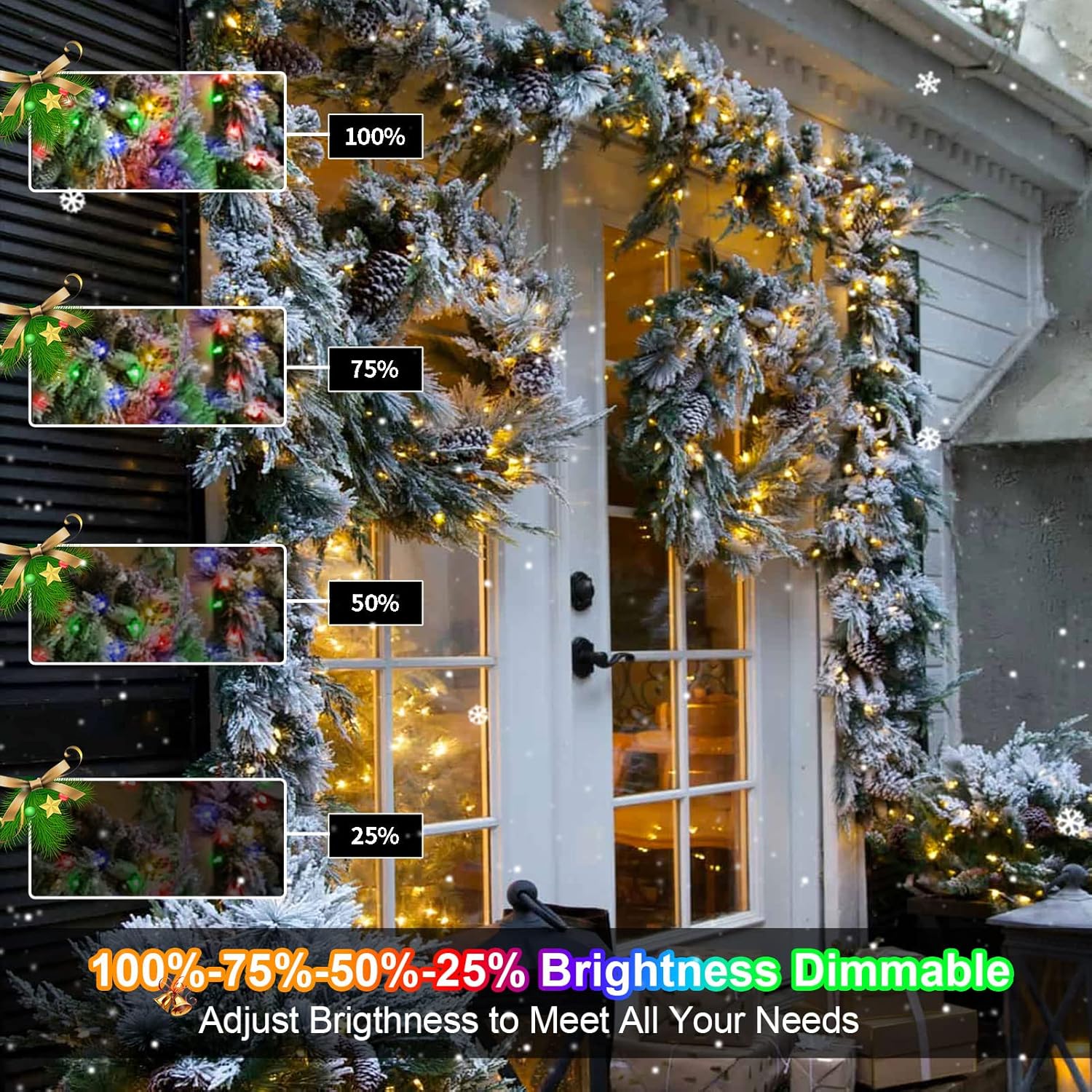 Brightever Cordless Twinkle Lights 33Ft Battery Powered Cool to Touch LED Strand for Nursery, Staircase & Pet Area Lighting
