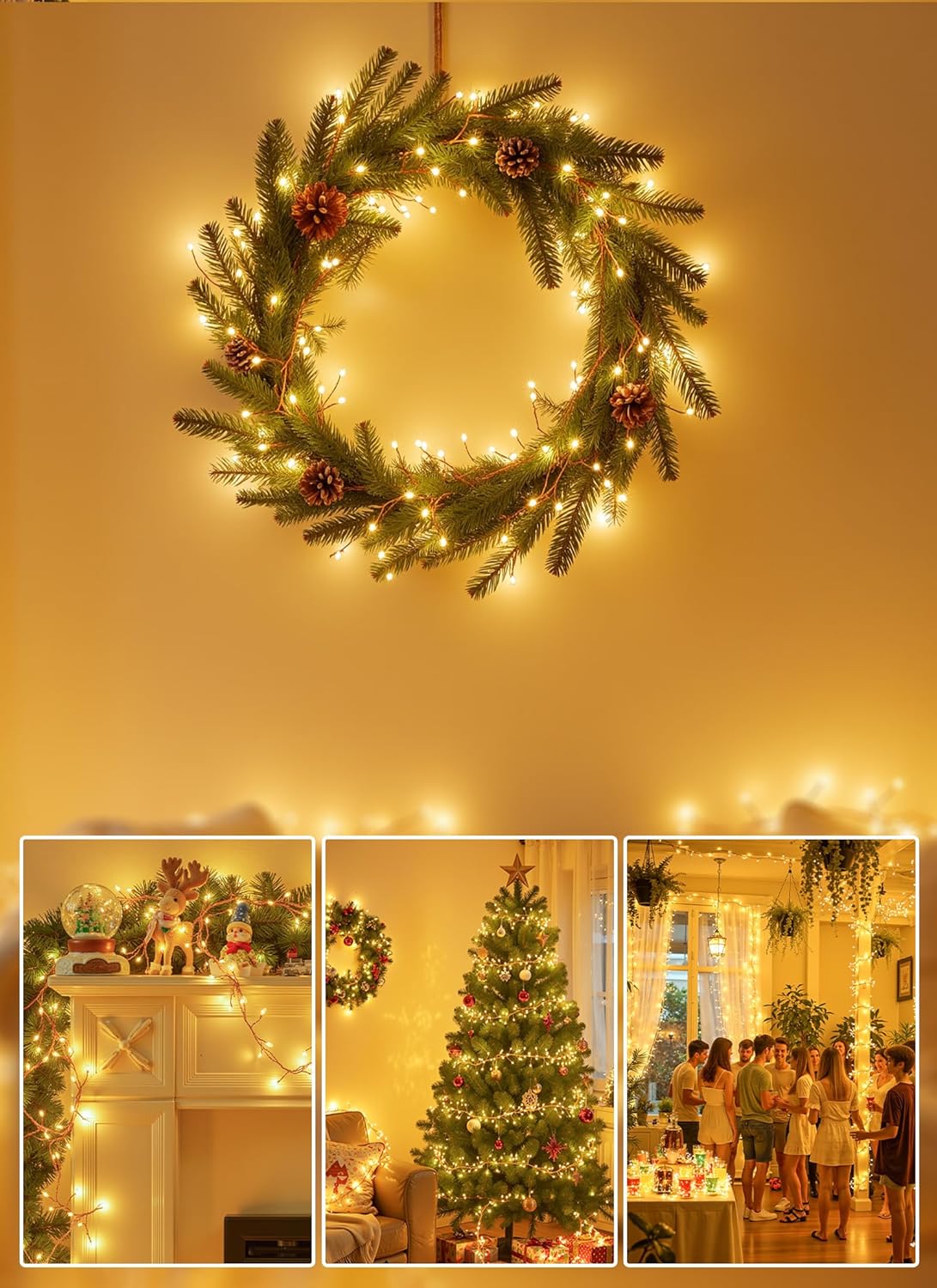 Brightown Battery Powered String Lights for Camping and Porch Railing – 10ft Portable LED Fairy Lights with No Outlet Needed