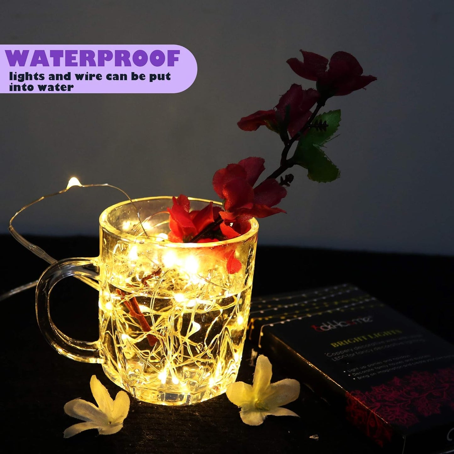 Brightown Battery Twinkle Lights – Kids Room Decor with Cool-to-Touch LED Wire