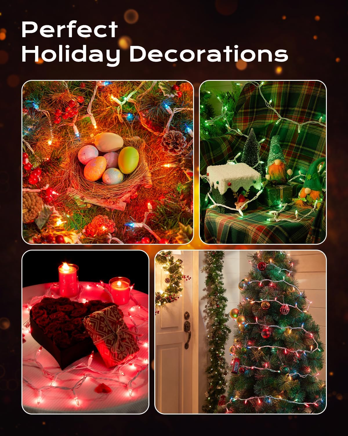 Brightown Incandescent Mini Lights – Understated Living Room Decor, Warm White 25ft String Lights for Less is More Styling