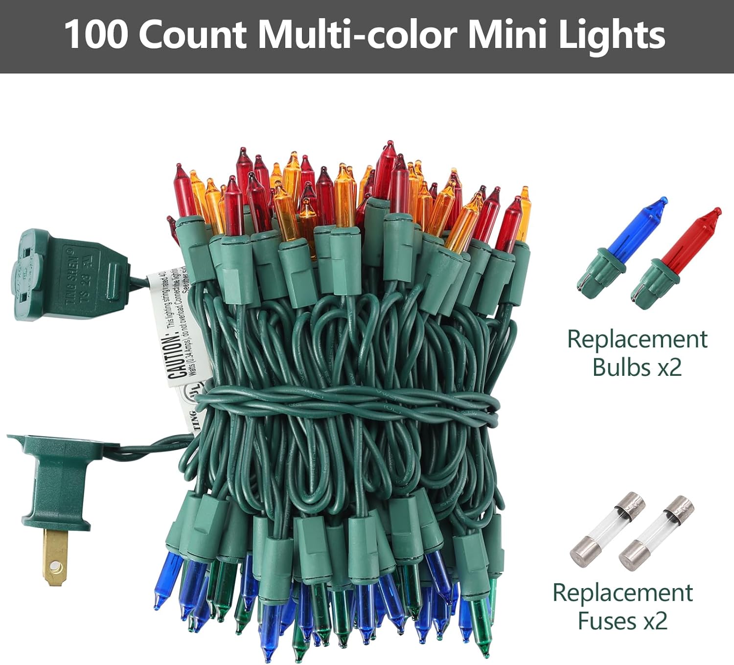 Brightown IP44 Waterproof Christmas Lights Multicolor – Safe Outdoor and Indoor Lighting with No Fire Risk