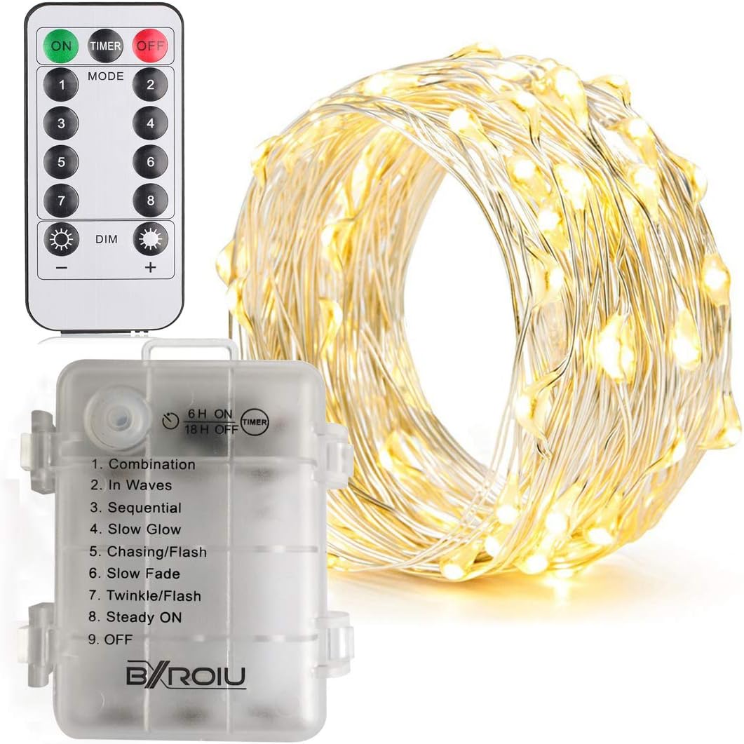 Brightown LED String Lights with Auto Timer – No Flame, No Wax, No Smoke Indoor Decor for Worry-Free Nights