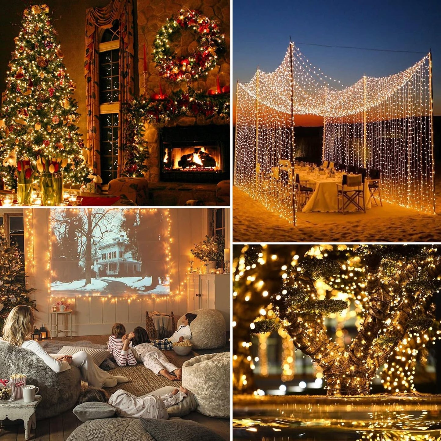 Brightown Mini String Lights Gift Set 14ft - Housewarming Present for Friends & Family, Warm White Plug-in Holiday Lights