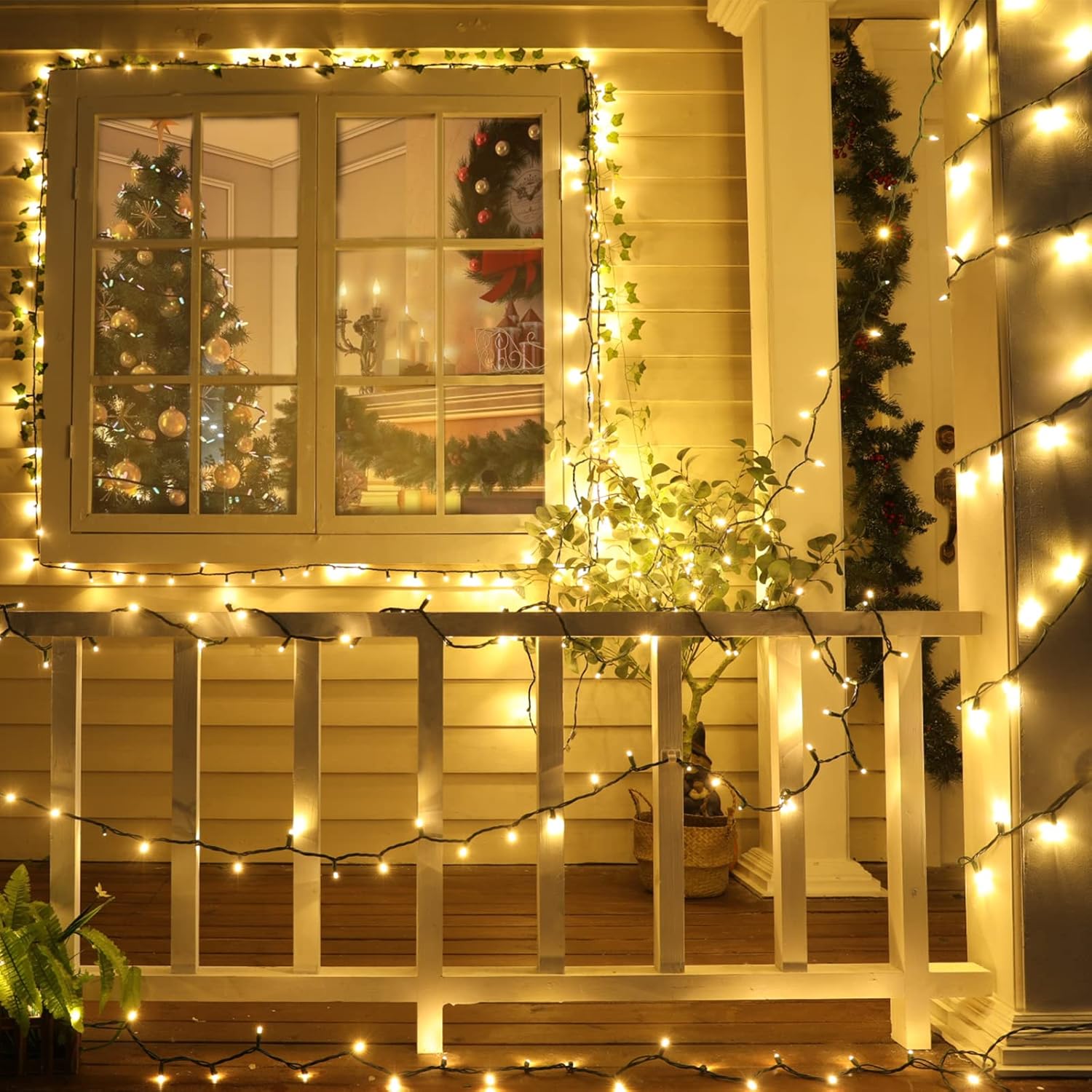 Brightown Mini String Lights Gift Set 14ft - Housewarming Present for Friends & Family, Warm White Plug-in Holiday Lights