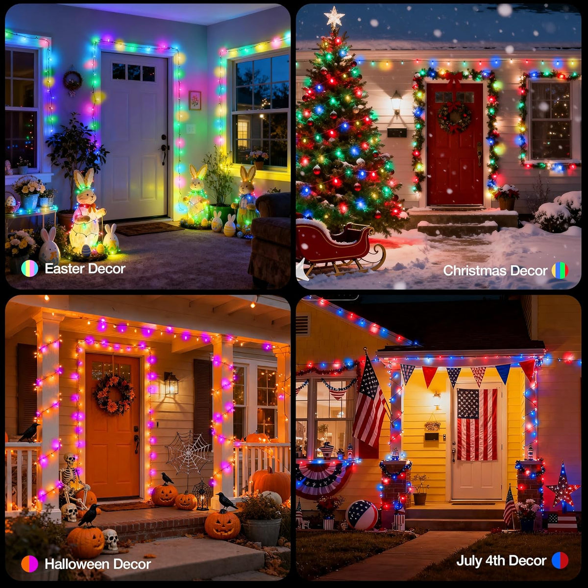 Brightown Music Sync String Lights 98.4ft – Valentine's Day & Anniversary Gift for Her, Romantic Room Decor with Dimmable Timer