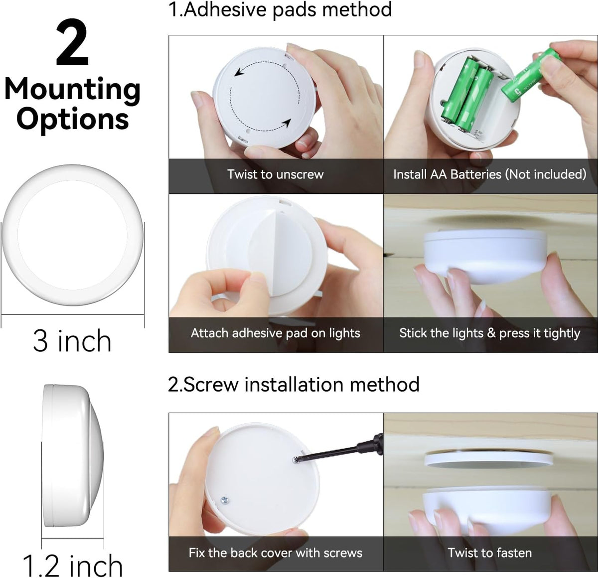 Brilliant Evolution Battery Puck Lights, Practical Holiday Gift for Mom and Home Decor Lovers with Remote and Timer