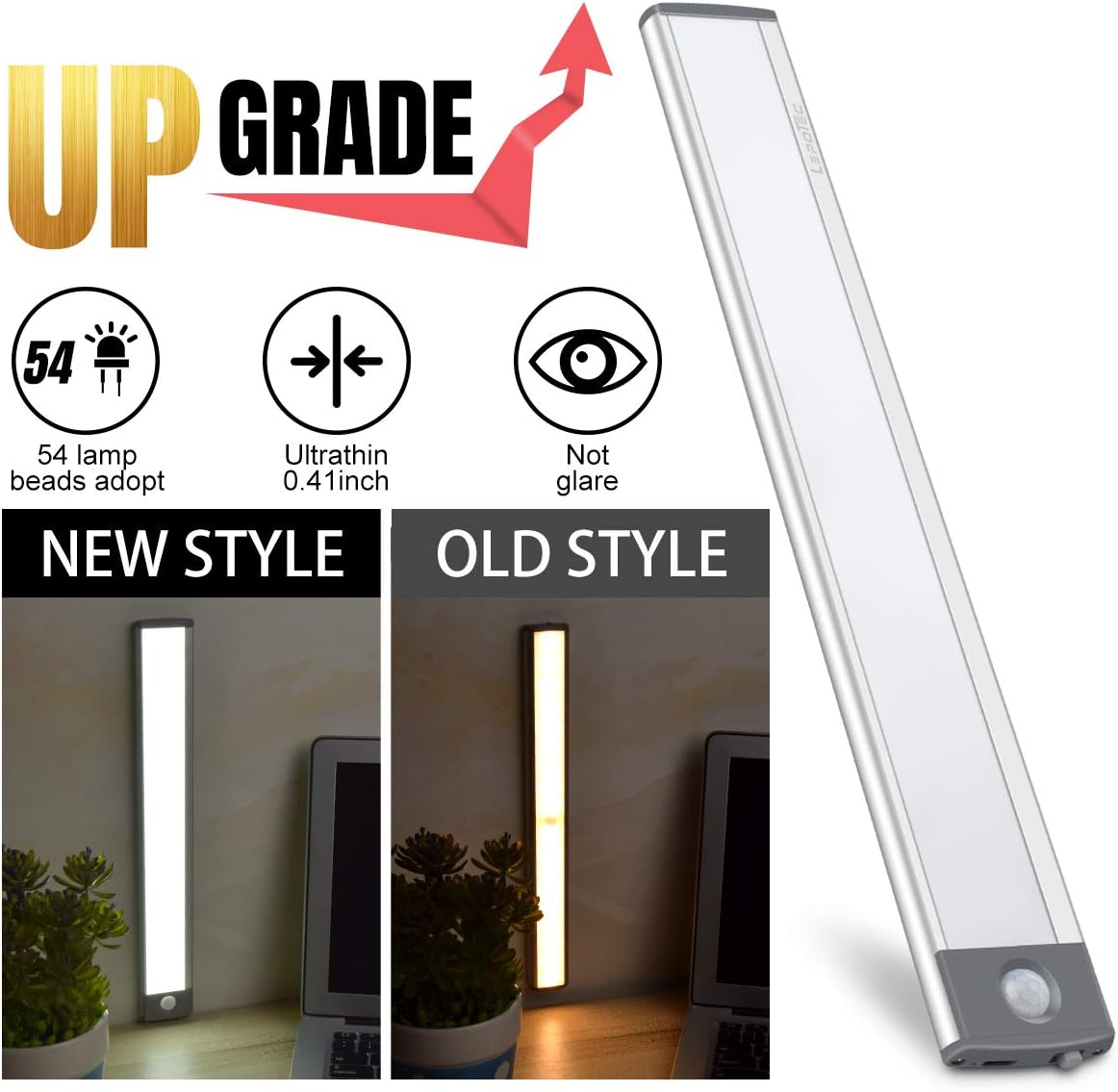 Brilliant Evolution Kids Room Light Bar – 20-Second Auto Shutoff LED for Stairway Safety and Playroom Nighttime Navigation