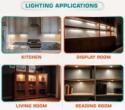 Brilliant Evolution LED Puck Light – Valentine's Day Gift for Her, Romantic Shelf Accent Lighting