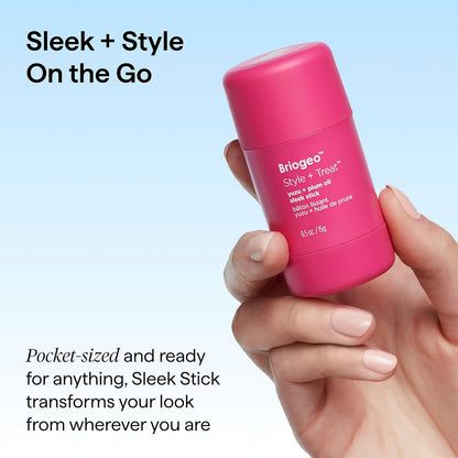 Briogeo Style + Treat Hair Styling Sleek Stick – Vegan Bedtime Ritual Balm for Smoothing Baby Hairs Before a Relaxing Evening