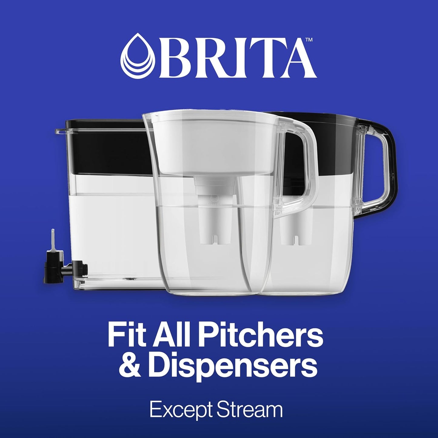 Brita Elite Pitcher Filter Cartridges – Filtered Water for Brewing Coffee, Tea, and Iced Drinks in the Office Break Room