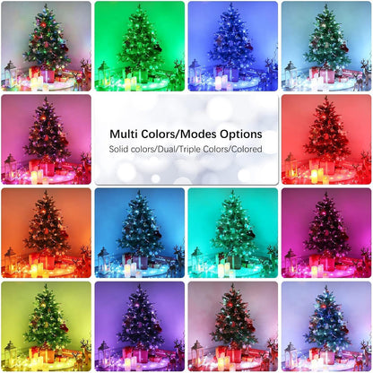 BrizLabs Color Changing String Lights on Silver Wire – Subtle Year Round Lighting for Neutral Toned Apartment and Studio