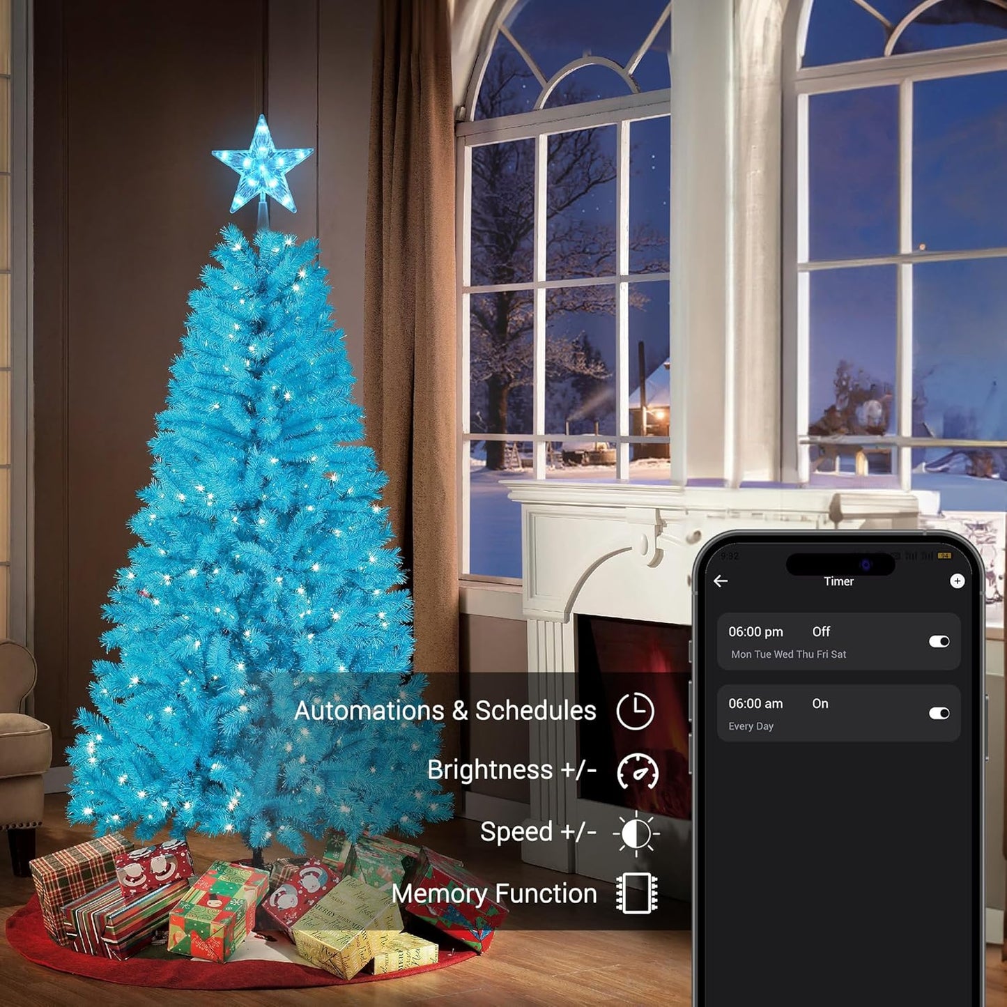 Brizled Battery-Free Smart Star – Safer Alternative to Candles and Incandescent Christmas Tree Lights