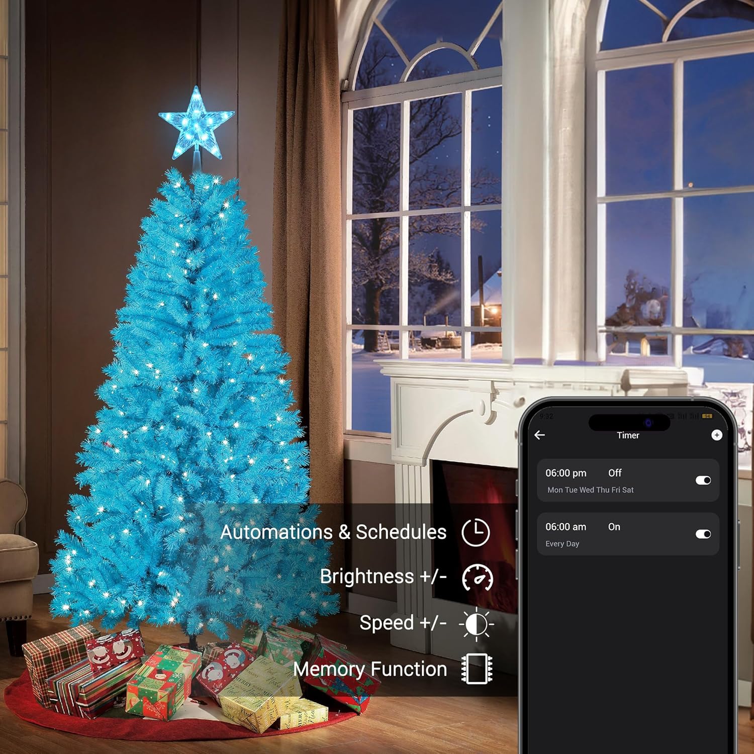 Brizled Battery-Free Smart Star – Safer Alternative to Candles and Incandescent Christmas Tree Lights
