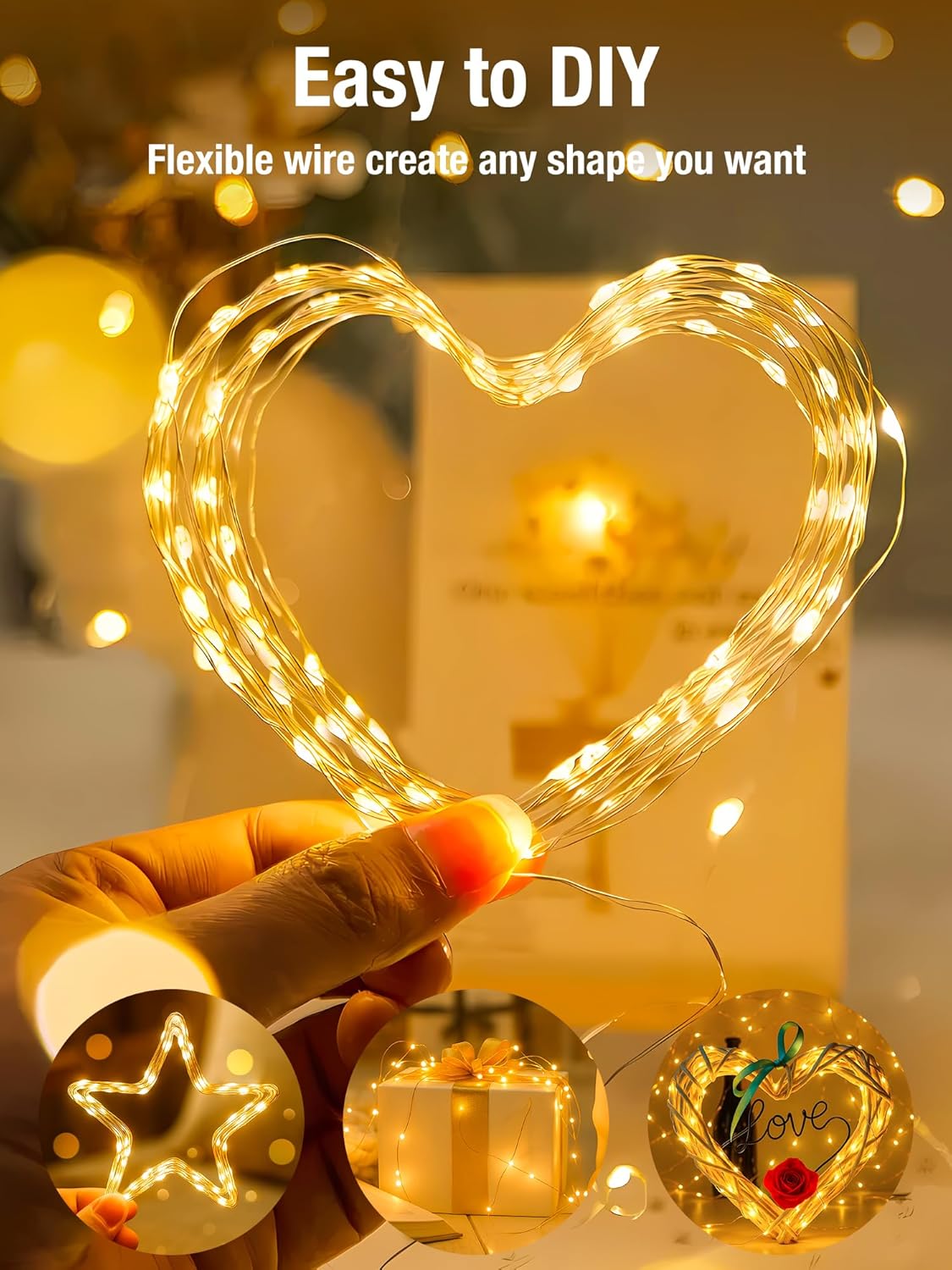btfarm String Lights – Child-Safe Bedroom Canopy Wrap, Low-Voltage LED Design