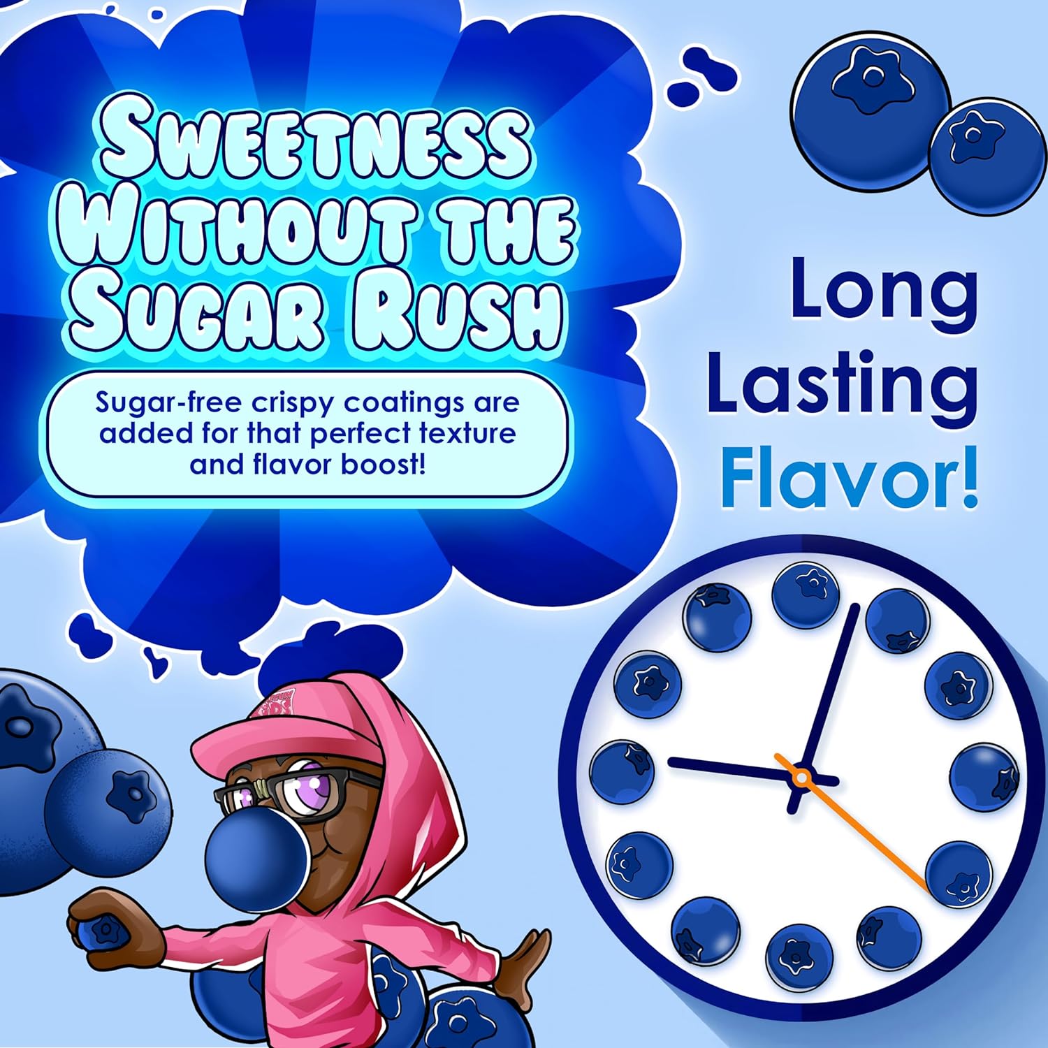 Bubblegum Kids Sugar Free Gum – Sugar Free Bubble Gum for Daily Wellness Routines, Road Trips, and Meal Replacement